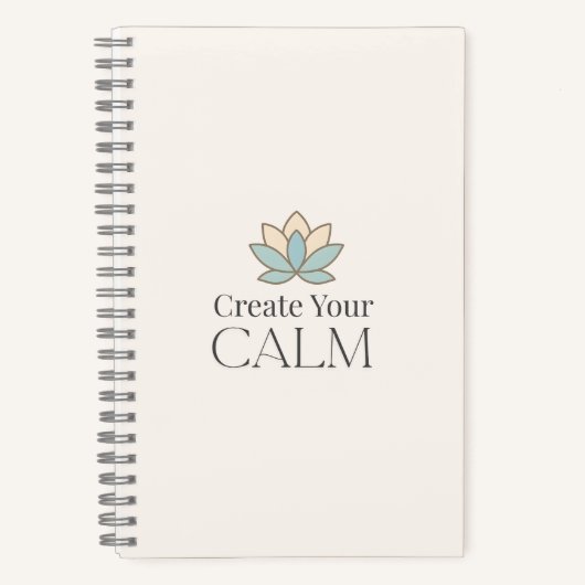Create Your Calm Minimal Motivational Notebook Notitieboek (Voorkant)