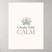 Create Your Calm Minimal Motivational Poster (Voorkant)