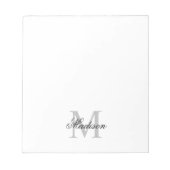 Create Your Custom Name Monogram Calligraphy Black Notitieblok (Voorkant)