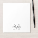 Create Your Custom Name Monogram Calligraphy Black Notitieblok<br><div class="desc">Create your own personalized notepads with your custom name and monogram. To edit this design template,  simply edit the text fields as shown above. You can easily add more text or images,  customize fonts and colors. Treat yourself or make the perfect gift for family and friends!</div>