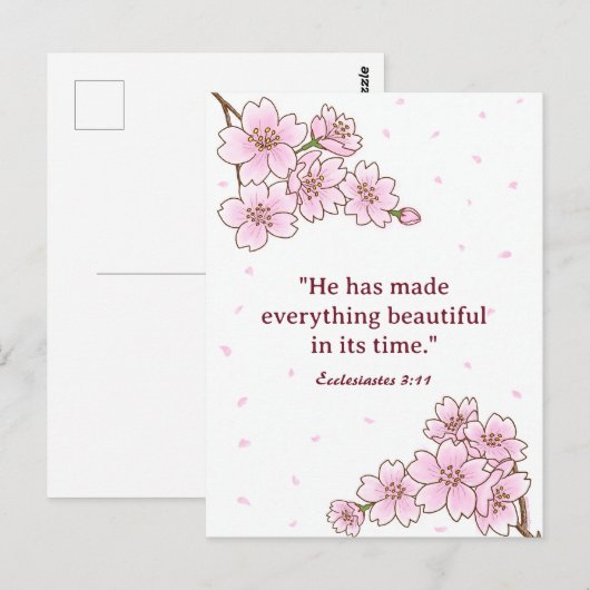 Create Your Desired Bible Art Floral Postcard  Briefkaart (Voorkant / Achterkant)