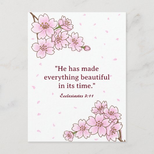 Create Your Desired Bible Art Floral Postcard  Briefkaart (Voorkant)