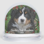 Create your Dog's First Christmas photo  Sneeuwbol (Voorkant)