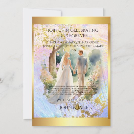 Create Your Dream Wedding Cards: Fully Editable &  Feestdagenkaart (Voorkant)