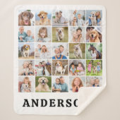 Create Your Family Custom Cute 25 Photos Collage Sherpa Deken (Voorkant)