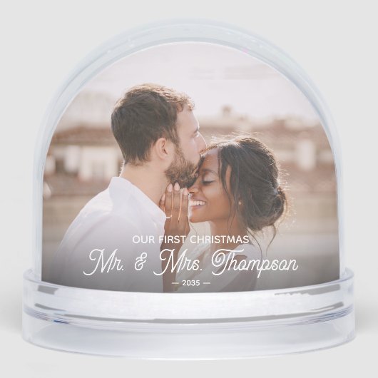 Create Your First Christmas Married Love Script Sneeuwbol (Voorkant)