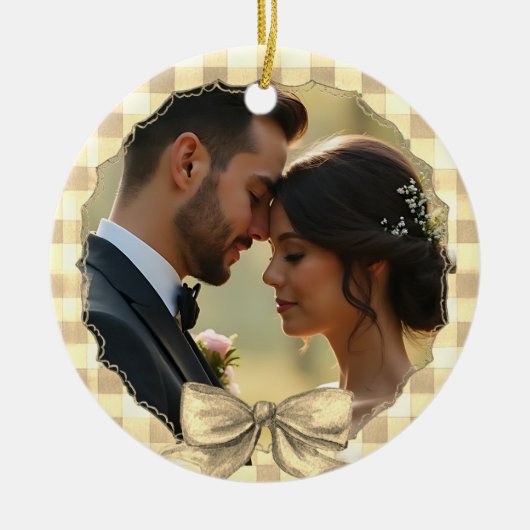Create your First Christmas Together photo Keramisch Ornament (Voorkant)