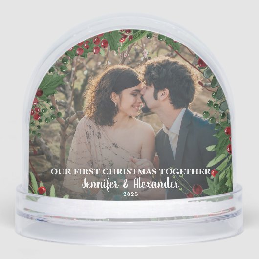 Create your First Christmas Together photo Sneeuwbol (Voorkant)