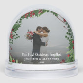 Create your First Christmas Together photo Sneeuwbol (Voorkant)
