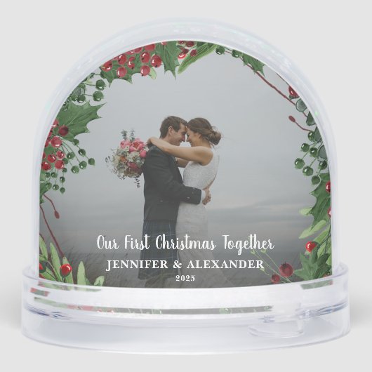 Create your First Christmas Together photo Sneeuwbol (Achterkant)