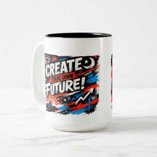 Create Your Future Motivational Mug Dream Big Now Tweekleurige Koffiemok