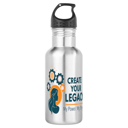 Create your legacy Water Bottle Waterfles (Voorkant)