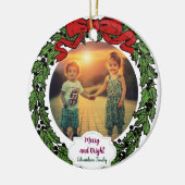 Create your Merry and Bright family christmas Keramisch Ornament (Links)