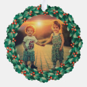 Create your Merry Christmas family photo christmas Ornament Kaart (Achterkant)