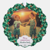 Create your Merry Christmas family photo christmas Ornament Kaart (Voorkant)