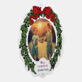 Create your Merry Christmas family photo christmas Ornament Kaart (Rechts)