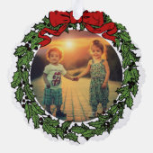 Create your Merry Christmas family photo christmas Ornament Kaart (Achterkant)