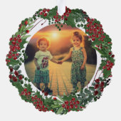 Create your Merry Christmas family photo christmas Ornament Kaart (Achterkant)