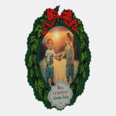 Create your Merry Christmas family photo christmas Ornament Kaart (Rechts)