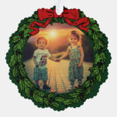 Create your Merry Christmas family photo christmas Ornament Kaart (Achterkant)