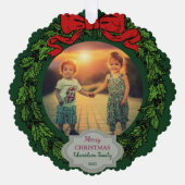 Create your Merry Christmas family photo christmas Ornament Kaart (Voorkant)