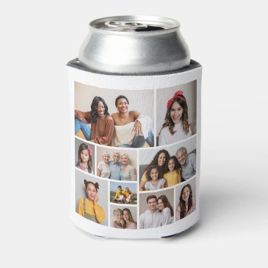 Create Your Own 10 Photo Collage Blikjeskoeler (Blikje Achterkant)