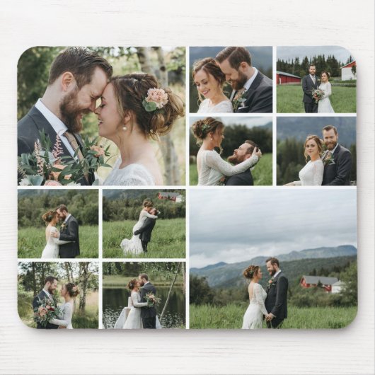 Create Your Own 10 Photo Collage Mousepad Muismat (Voorkant)