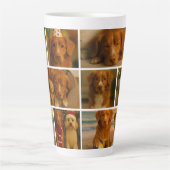 Create your own 10 photo collage personalized latte mok (Voorkant)