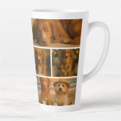 Create your own 10 photo collage personalized latte mok (Rechts)