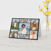 Create Your Own 11 Photo Collage Folded Kaart (Gele Bloem)