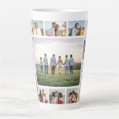 Create Your Own 11 Photo Collage Latte Mok (Voorkant)
