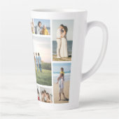 Create Your Own 11 Photo Collage Latte Mok (Rechts)