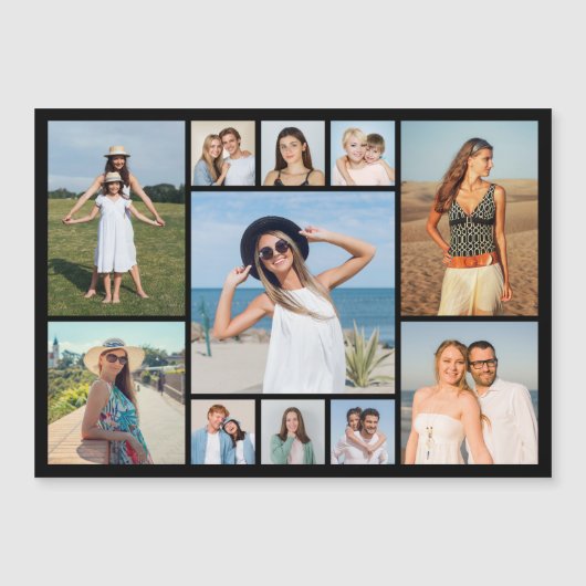 Create Your Own 11 Photo Collage Magnetic Card (Voorkant)