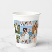 Create Your Own 11 Photo Collage Papieren Bekers (Achterkant)