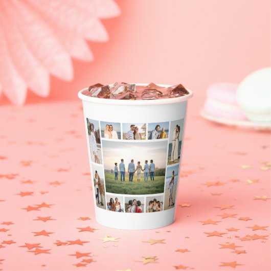 Create Your Own 11 Photo Collage Papieren Bekers (Insitu)