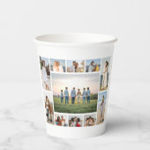 Create Your Own 11 Photo Collage Papieren Bekers (Achterkant)