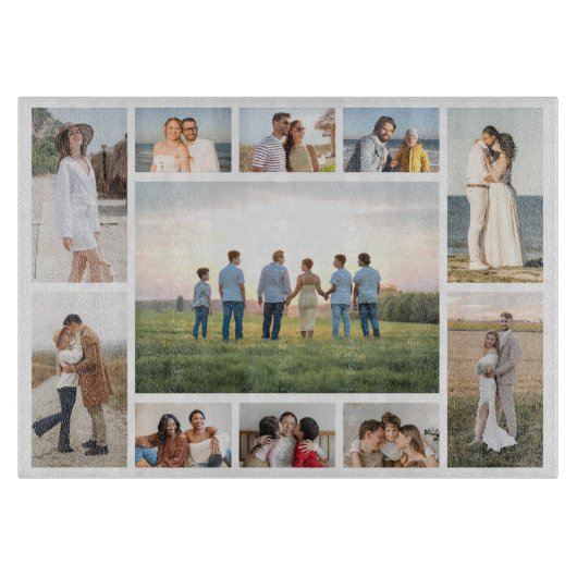 Create Your Own 11 Photo Collage Snijplank (Voorkant)