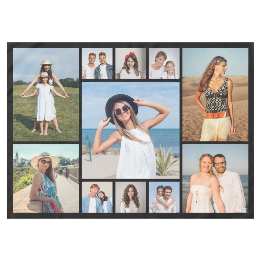 Create Your Own 11 Photo Collage Tafelkleed (Voorkant (Horizontaal))