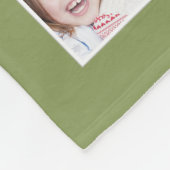 Create Your Own 12 Family Photo Collage Green   Fleece Deken (Hoek)