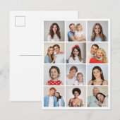 Create Your Own 12 Photo Collage Briefkaart (Voorkant / Achterkant)
