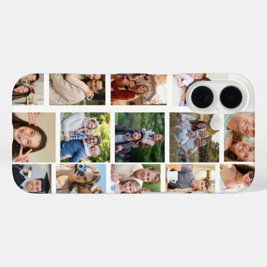Create your Own 14 Photo Collage  Case-Mate iPhone Case (Achterkant (horizontaal))