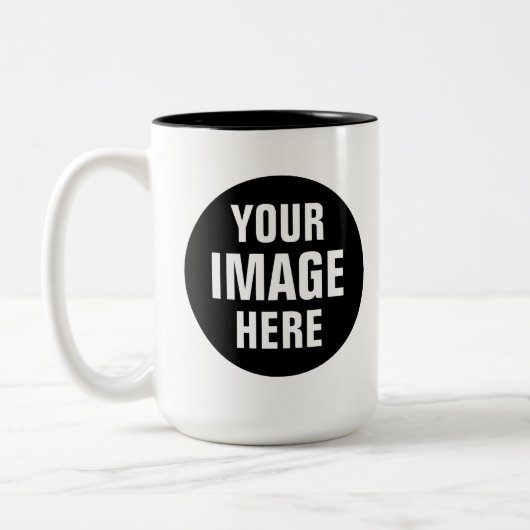 Create Your Own 15oz Two Tone Coffee Mug Tweekleurige Koffiemok (Links)