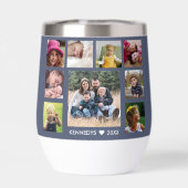 Create Your Own 18 Photo Collage Family Name Quote (Achterkant)