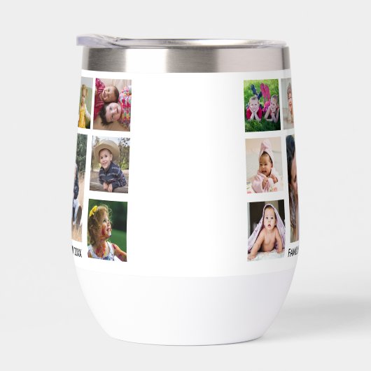 Create Your Own 18 Photo Collage Family Quote Name (Rechts)