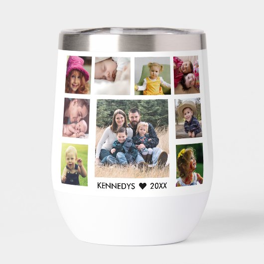 Create Your Own 18 Photo Collage Family Quote Name (Achterkant)