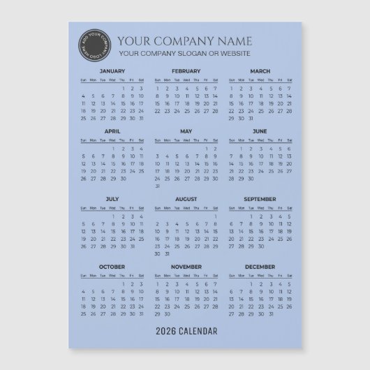 Create Your Own 2026 Company Calendar | Magnet (Voorkant)