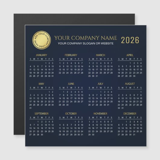 Create Your Own 2026 Company Calendar | Magnet (Voorkant / Achterkant)