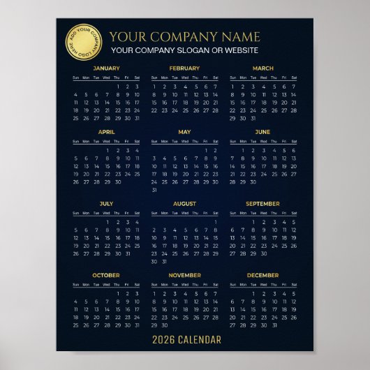 Create Your Own 2026 Company Calendar |  Poster (Voorkant)