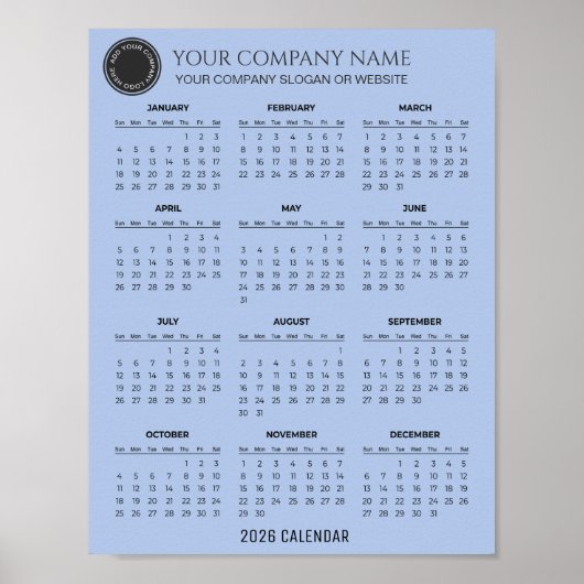 Create Your Own 2026 Company Calendar |  Poster (Voorkant)