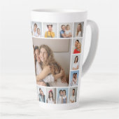 Create Your Own 21 Photo Collage Latte Mug Mok (Rechterhoek)